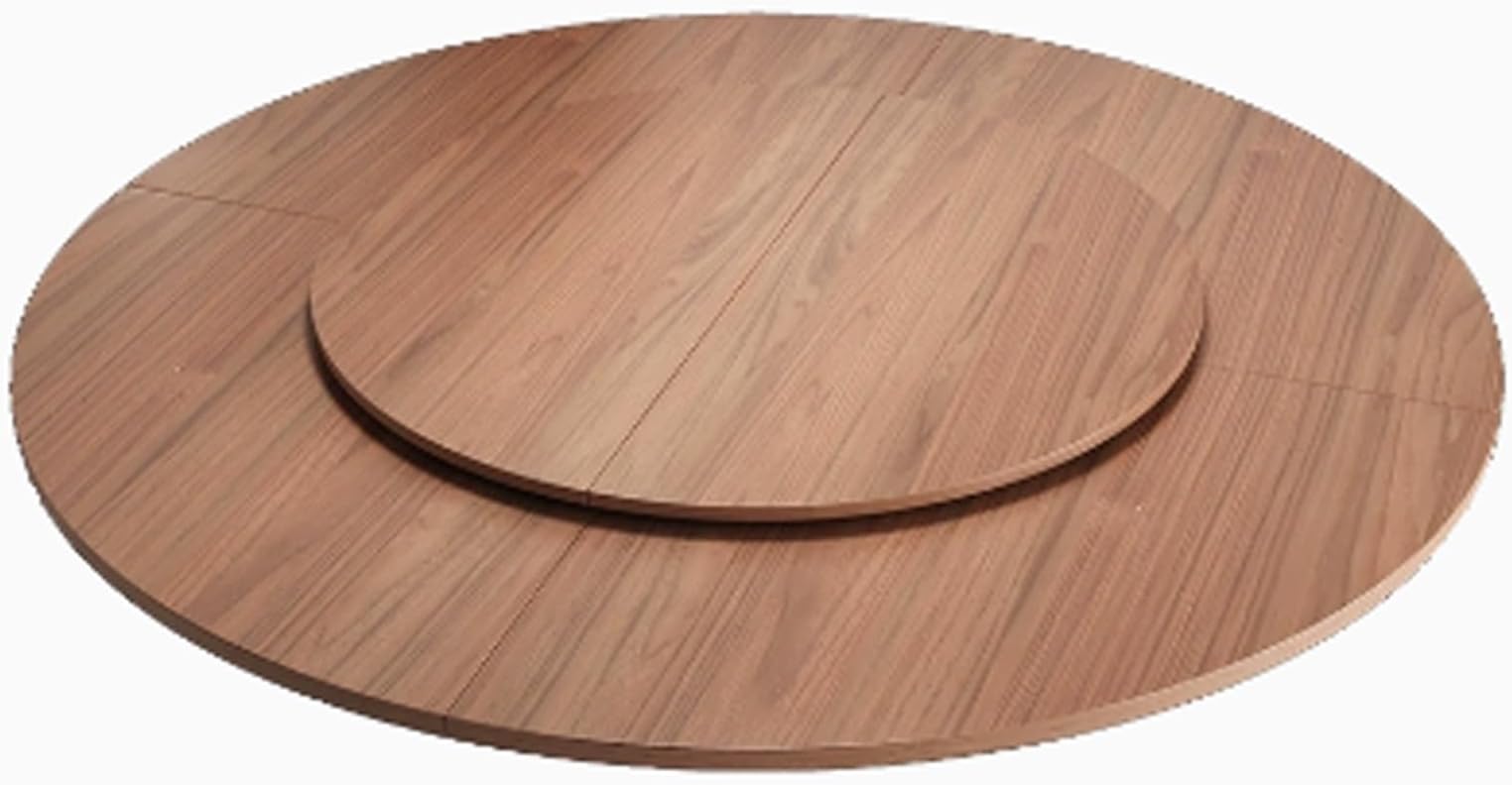 Large Round Folding Dining Table with Rotating Disc, Space-Saving 150cm/59in Extender for Small Families, Four-Fold Design for Easy Storage and Versatile Use