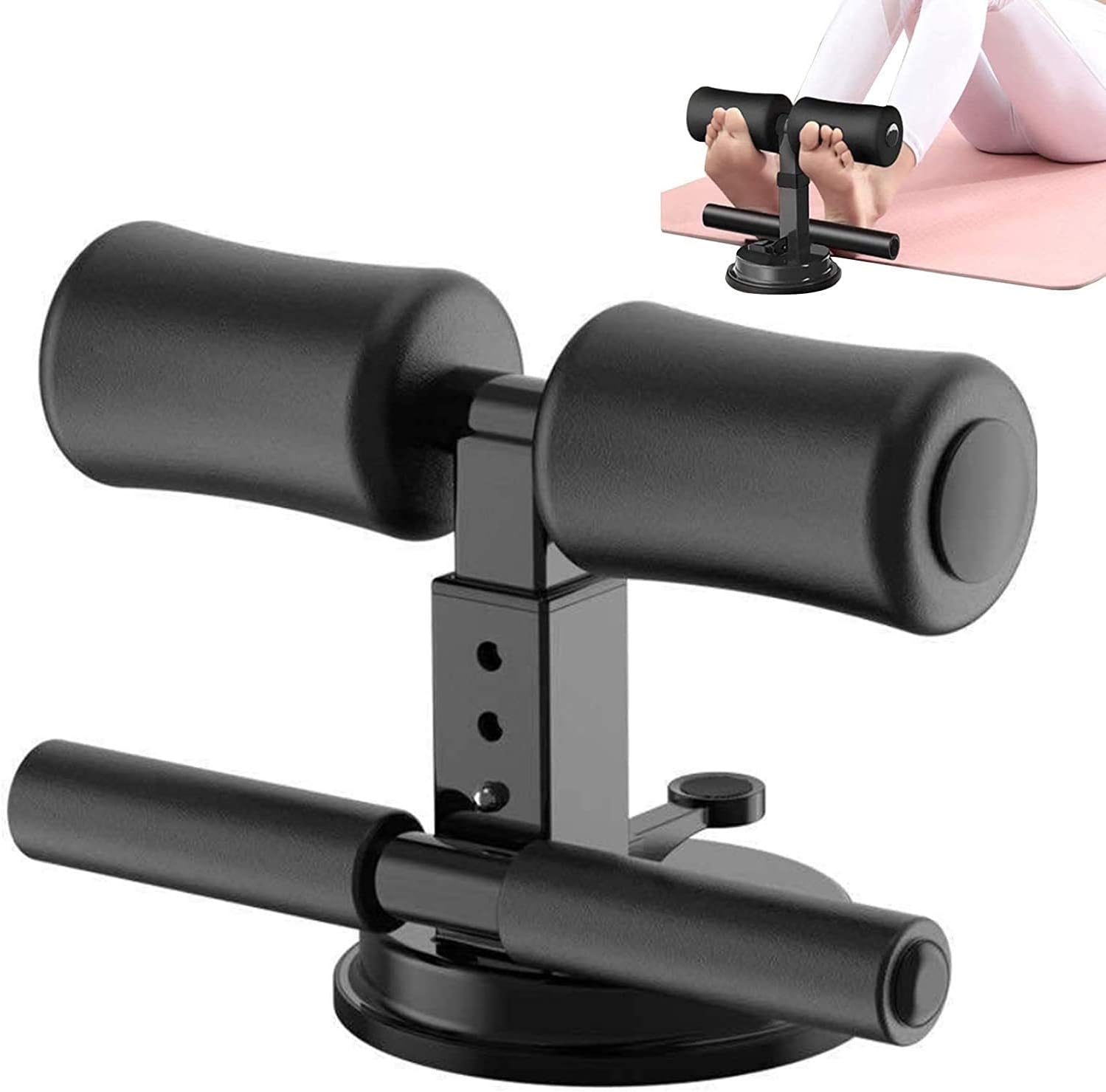 Sit Up Bar Aspiration Floor Exercise Stand, Adjustable Sit Up Machine Assistant for Home Office Travel, Portable Abdominal Exercise Equipment for Men Women
