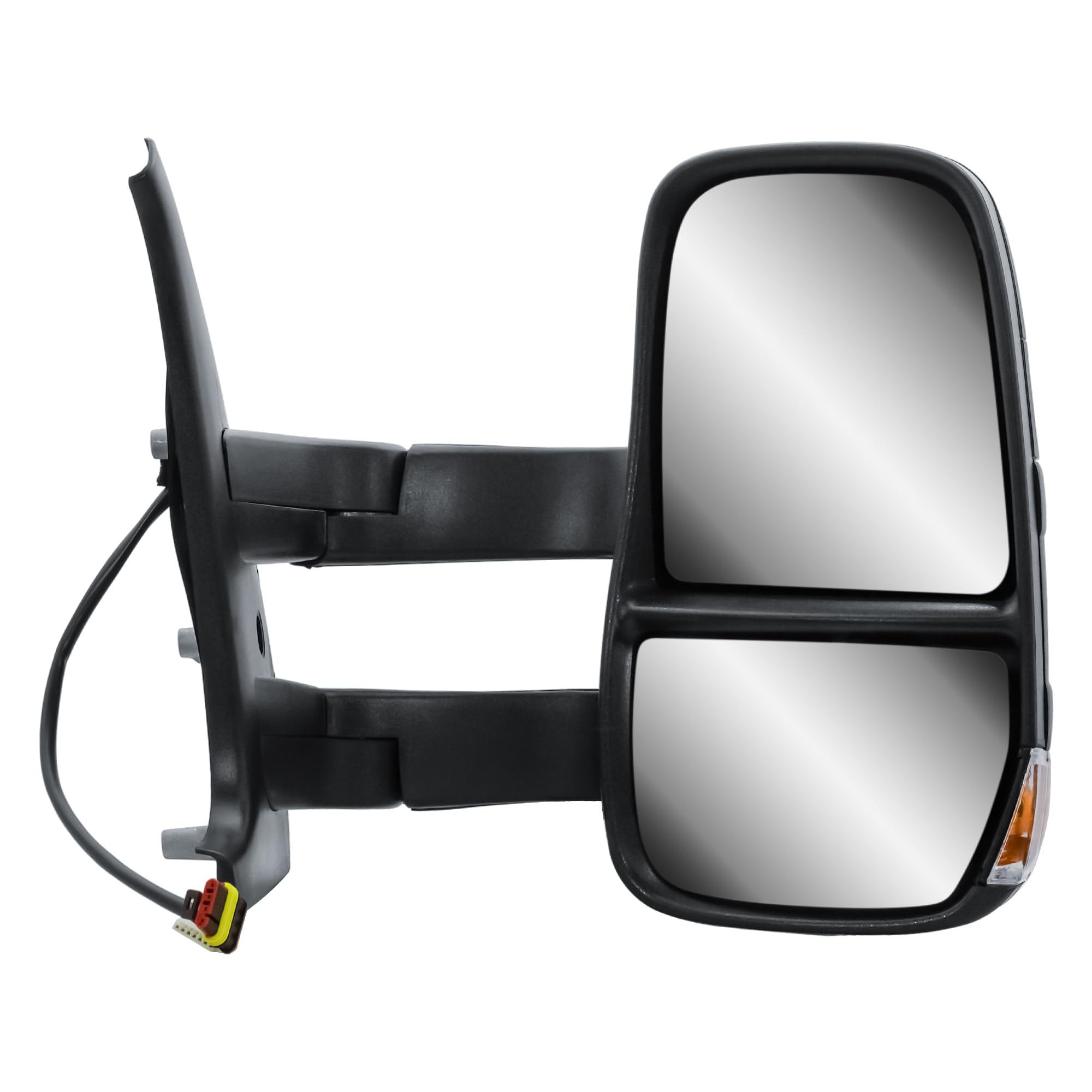 Specchietto retrovisore destro elettrico e termico a braccio lungo con indicatore di direzione per camion IVECO Daily IV V 2006-2013
