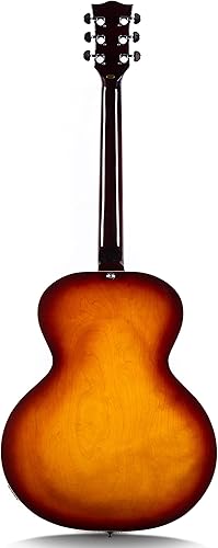 Miniatura 3 de Redid RZT-22 - Guitarra eléctrica clásica delgada Archtop P-90 de una sola bobina (Vintage Sunburst)