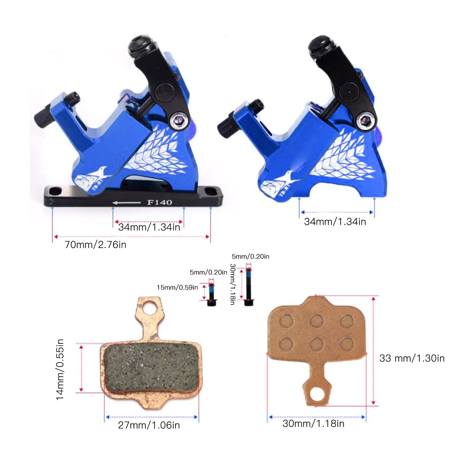 Set rotore freno a disco professionale per bici Set freno a disco in lega di alluminio lavorato a CNC sensibile per mountain bike da strada con dischi da 160 mm Pastiglie freno
