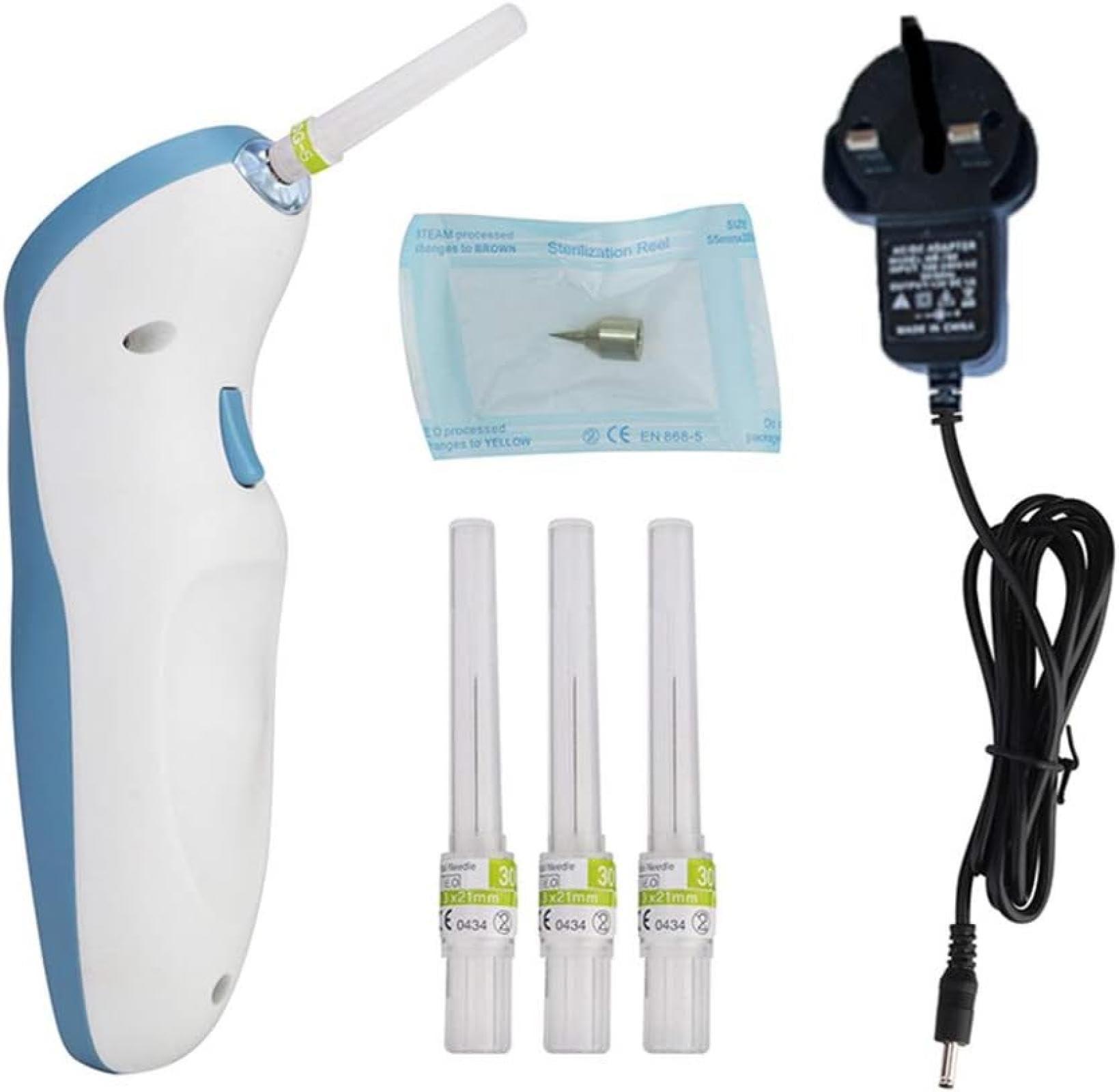Penna al plasma professionale per la cura della pelle, dispositivo per la rimozione di macchie scure e imperfezioni, bianco e blu