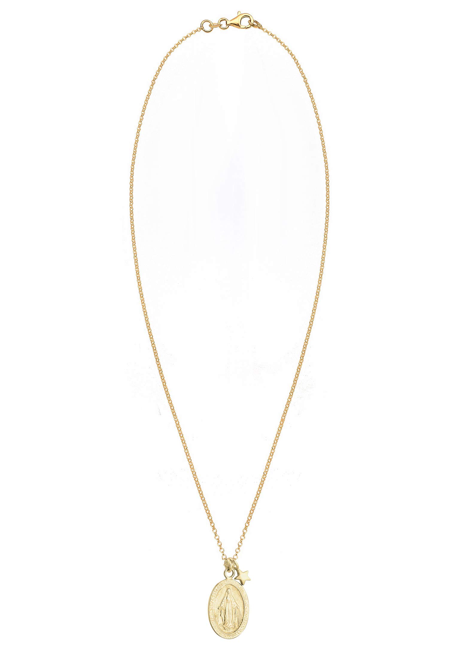 Elli Collar para mujer con colgante de imagen de María de plata de ley 925