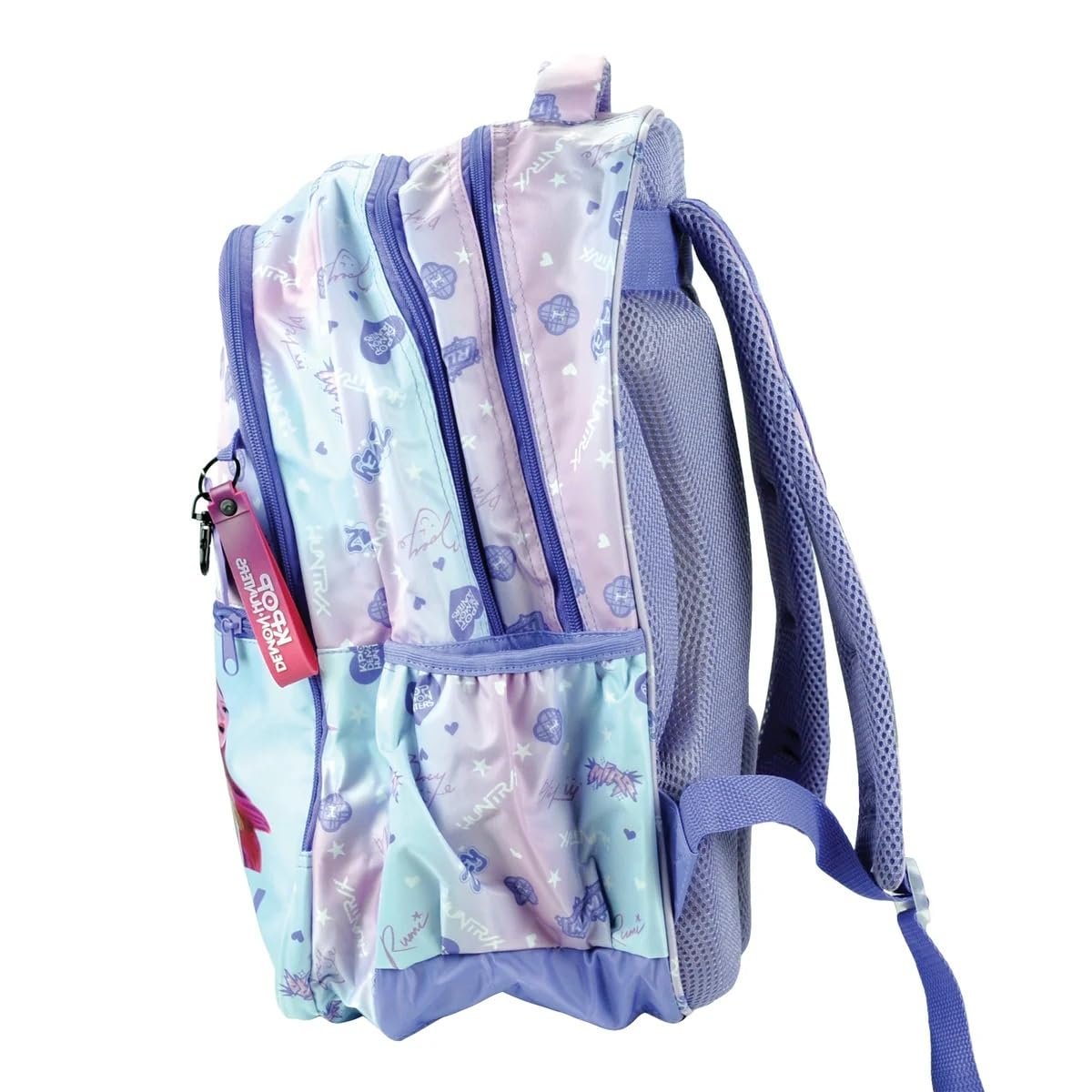 PRESTIGE & DELUXE Zaino Scuola primaria Tondo K pop Idols Stars Rumi Mira Zoey | Personaggi Anime | per Bambina + astuccio ovale zip + Diario 2026/2027 + Kit scrittura e Portachiave personaggio K pop