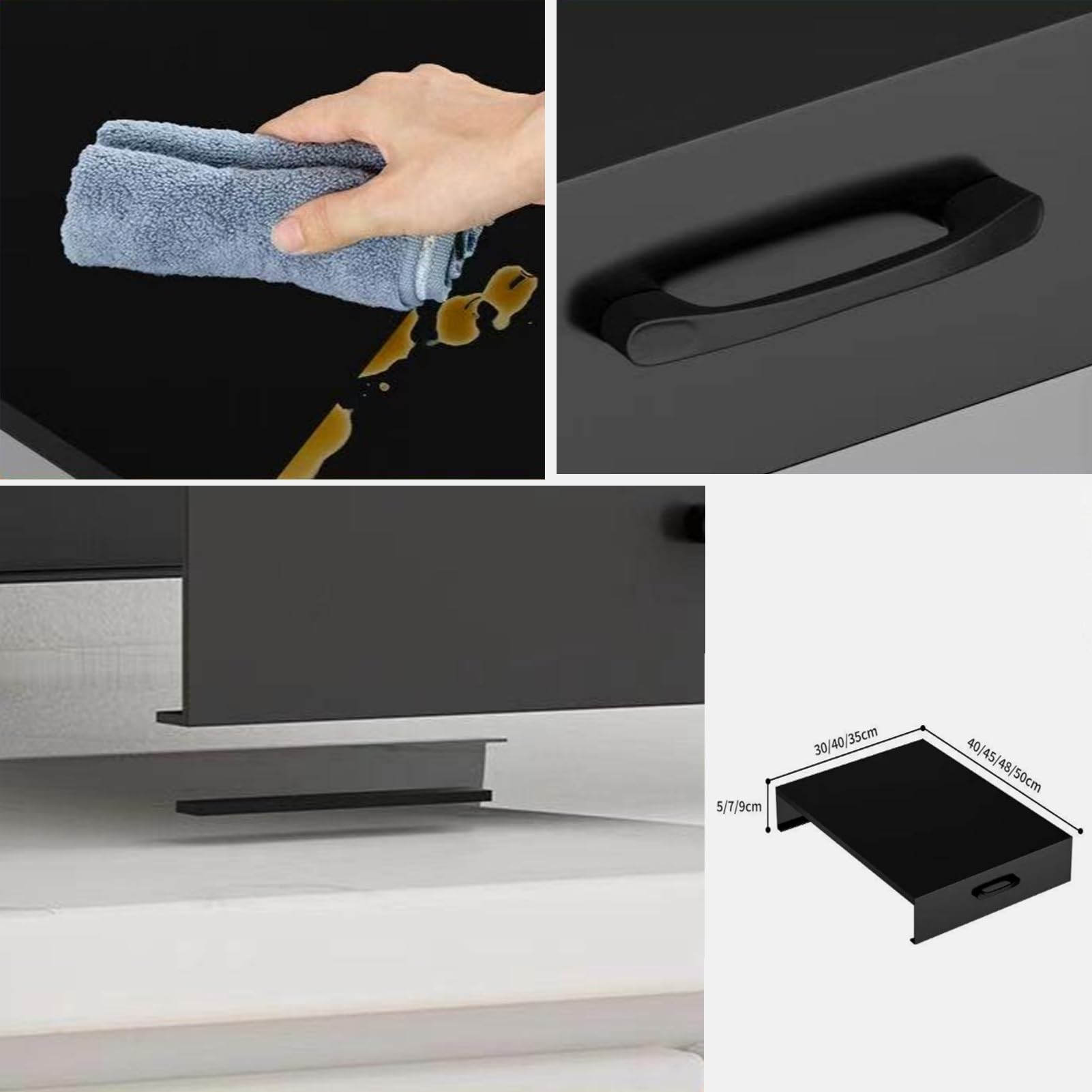 Funda multifuncional para estufa eléctrica para caravana, estante de cocina antideslizante con asas, protector de estufa de gas, 35 x 48 x 7 cm, perfecto para camping y uso doméstico