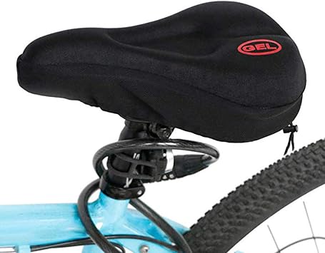 Seat Bike Large Wide Bike Most Comfortable Replacement Bicycle Saddle Comfort Bike Dual Shock Absorbing Memory Foam Waterproof Bicycle Saddle Black