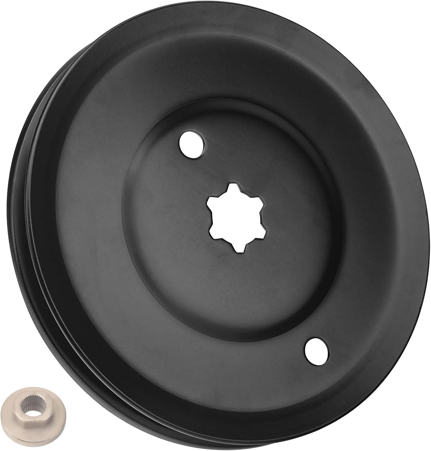 756-04002 956-04002 V Pulley W/Hub/6 Slot Star (ID: 5/8" x OD: 7-1/4") for Cub Cadet LT-1040 LTX-1040 & MTD 13A, B, C Series fits 756-01002 247273740 247273730 13AM762F500 13AN77SS599