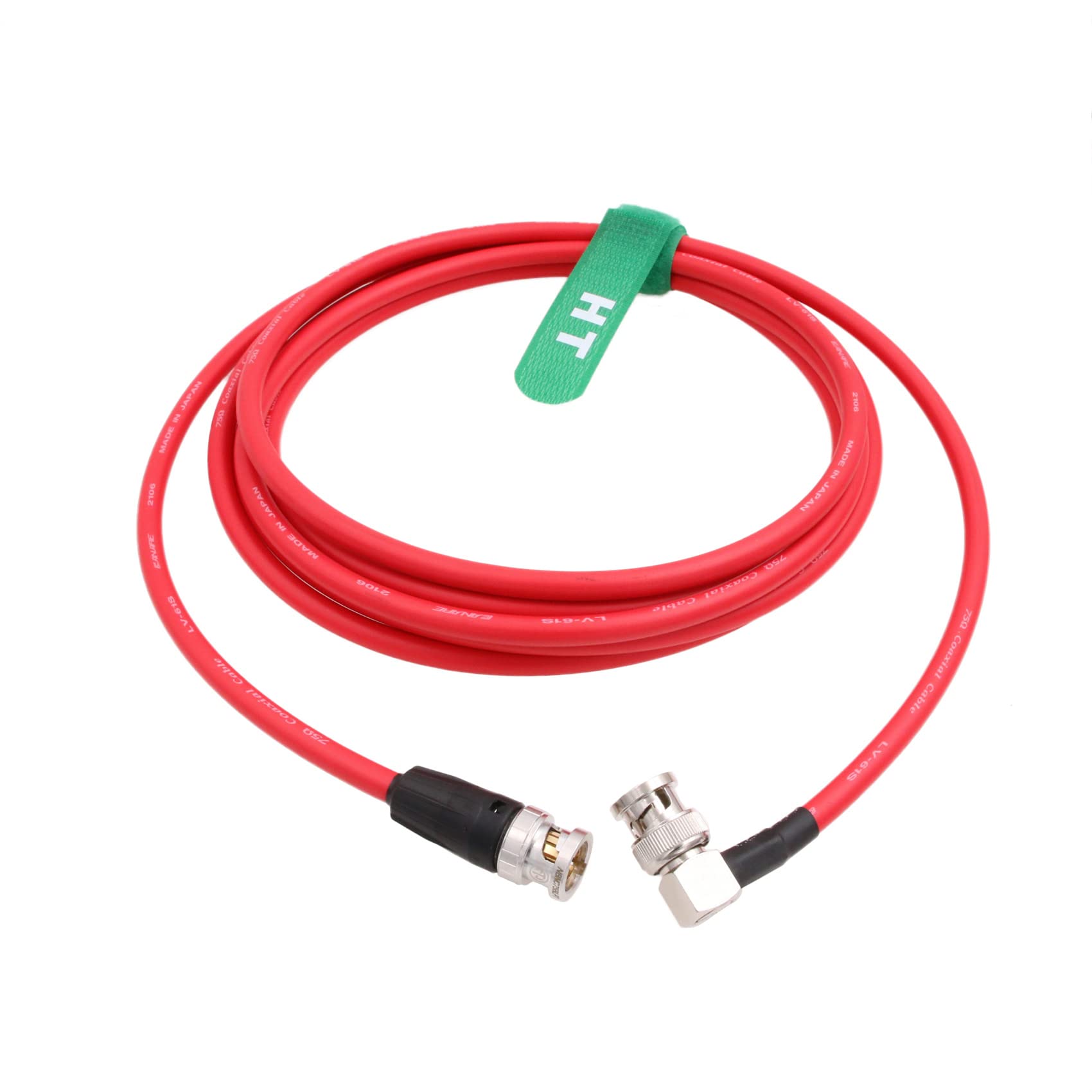 HangTon 12G 4K SDI Coaxial Video Cable BNC to BNC Canare LV-61S 75 ohm for Camera Monitor Flexible Shielded 80cm
