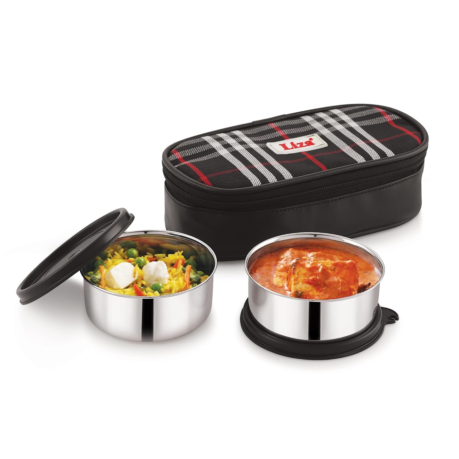 Buy Liza Steel Lunch 2 Tiffin Box | 2 Stainless Steel Bowls 260ml