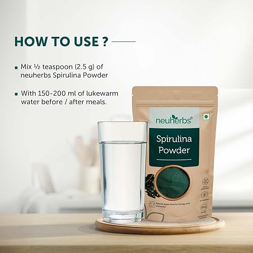 Miniatura 5 de Generic Spirulina en polvo (3.53 oz, paquete de 1)  para hombres y mujeres  Superalimento natural  Rico en proteínas, vitaminas y minerales  Aumenta