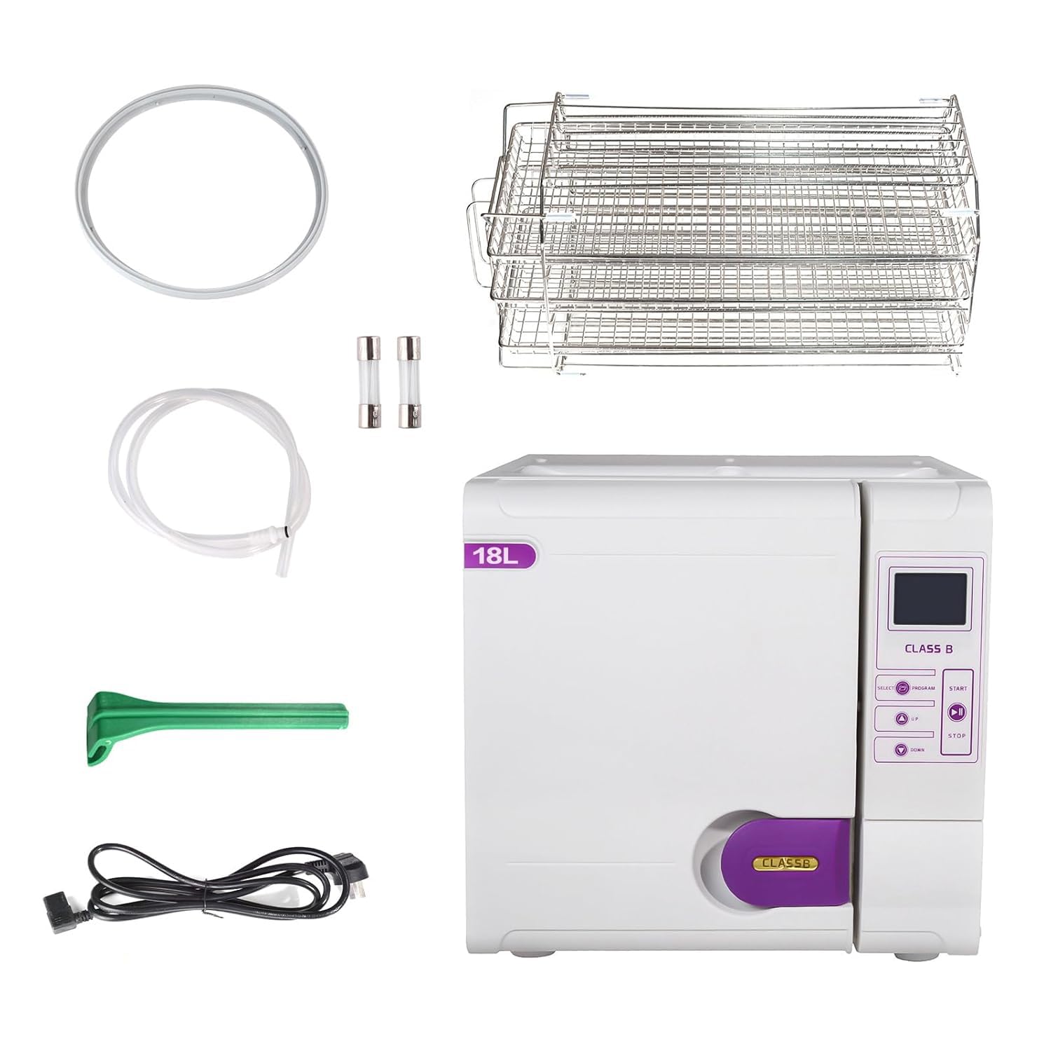18L/23L LCD Display Lab Dampf Autoklav Sterilisator Klasse B 3 Mal Pre-Vakuum Tischplatte mit Vakuumtrocknungsfunktion (18L)
