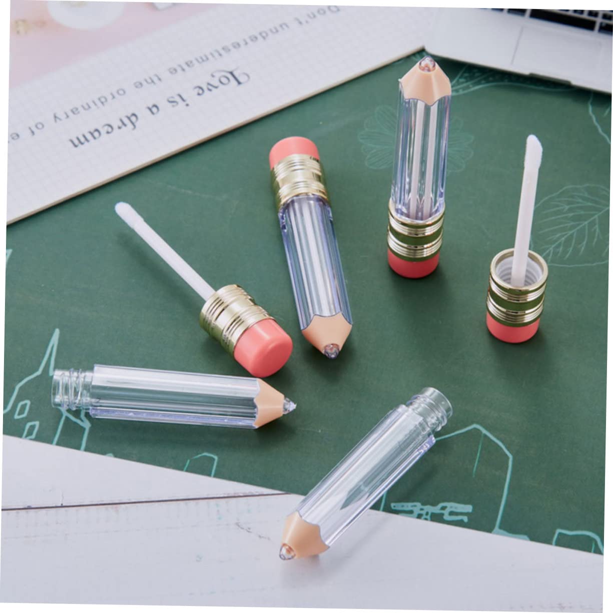 5 Sätze Leere Tube Lipgloss Behälter Bleistift Balsam Lippenfüller Glanz Lippenröhrchen Leer Flasche Lippenstift Leere Tuben Plastiklipglossrohre Lipgloss-tube Leer 6 Stück * 5