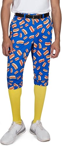 Miniatura 8 de Tipsy Elves Pantalones de golf para hombre, calcetines a juego incluidos, pantalones deportivos para hombre con diseños que cambian el juego Bandera