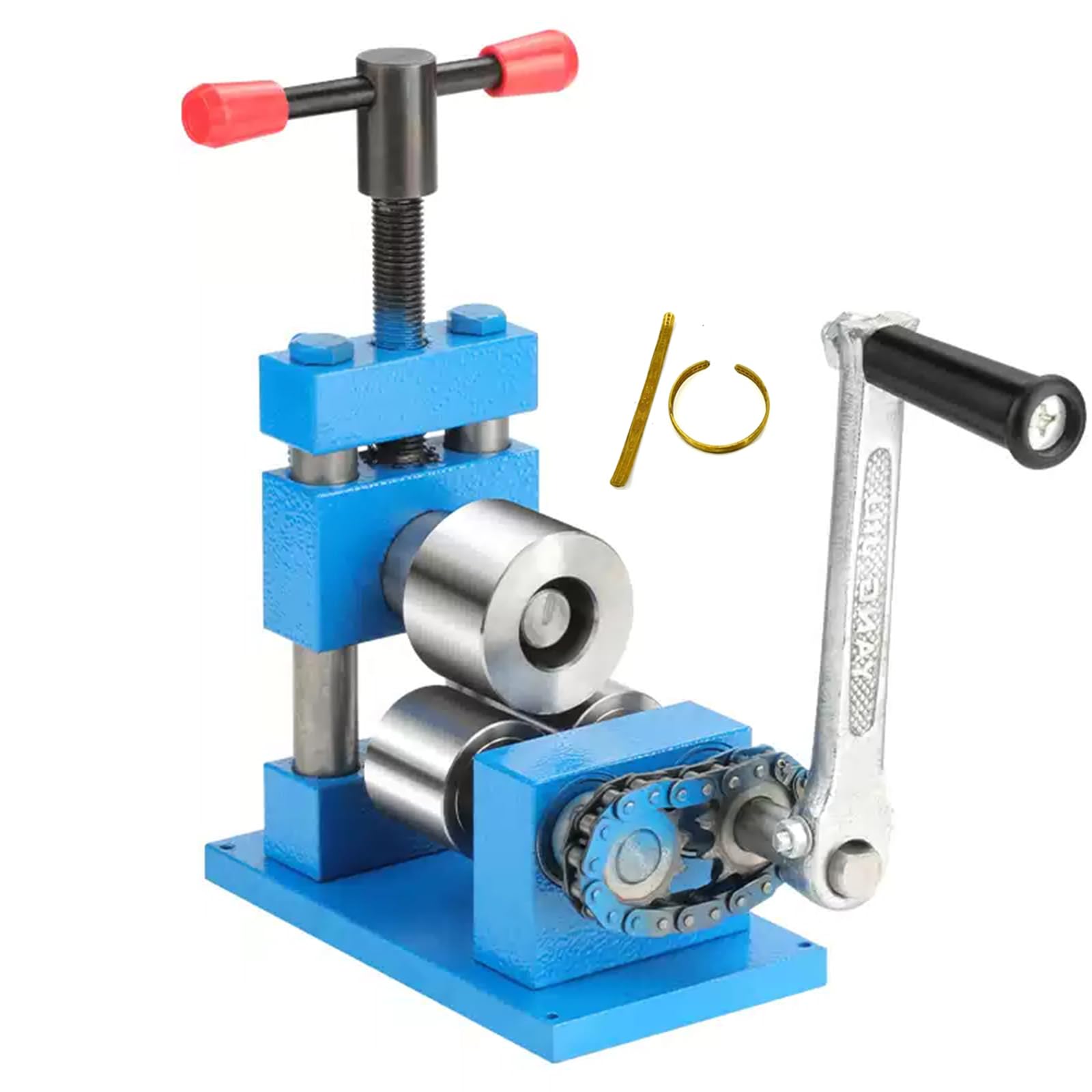 Ddasam Metal Ring Bender Ring Spoon Bending Bender Shaping Blanks Machine Tool for Spoon Rings,Metal Bender,Hand Crank Bending Machine for Ring Bracelet, Manual Rolling Mill Machine Jewelry Tools