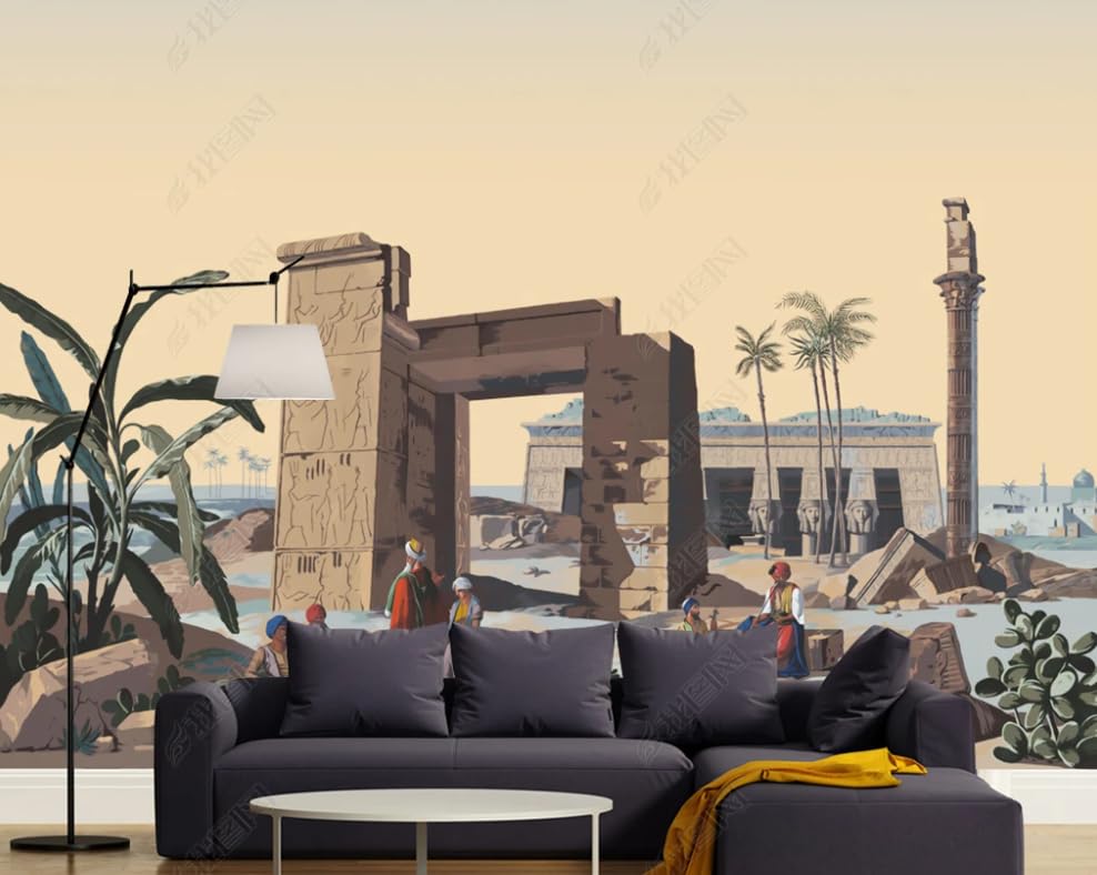 Papier peint intissé campagne égyptienne poster géant mural salon 300x210