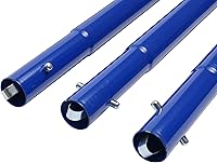 Vista 6 de Xuthusman Flotador de acero inoxidable Bull Float Concrete Tool Concrete Tool 48"x8" Paleta 3 Mango Extremos redondeados 1.8M Acabado Superficie