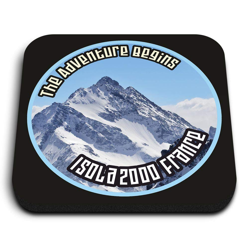 Destination Vinyl Ltd Multicolor 1 X Square Mdf Fridge Magnet - Isola 2000 France Ski Snowboard Resort 7112