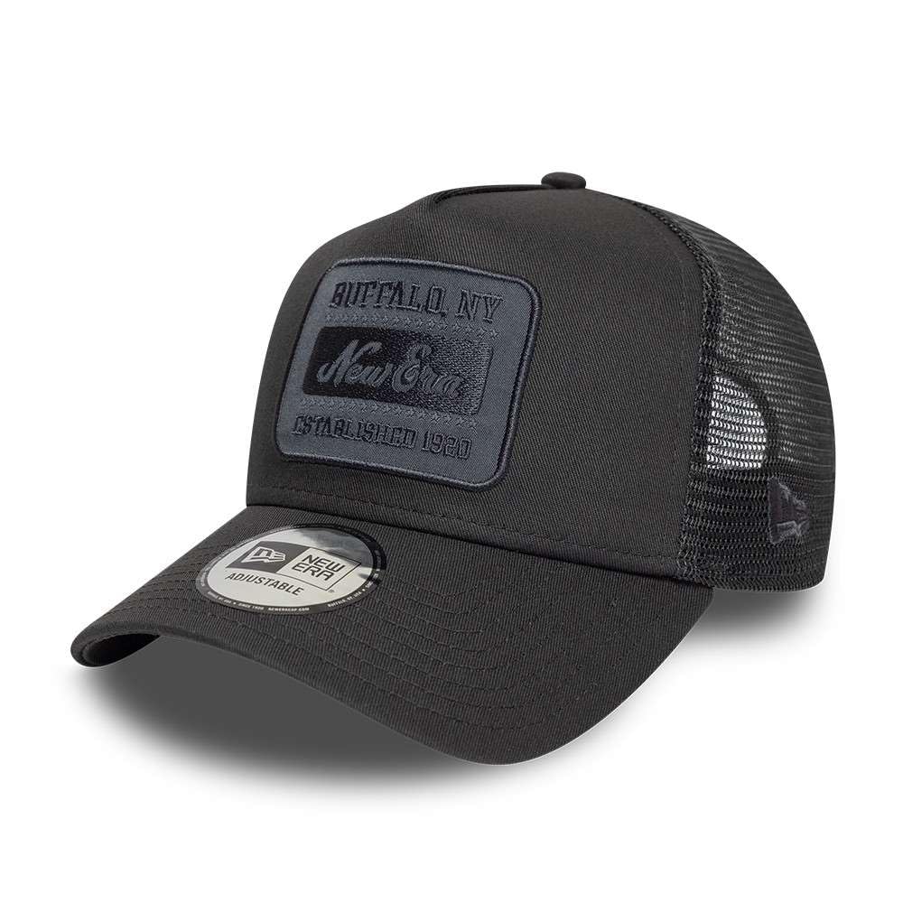 New Era Unisex Charcoal Adult's 9Forty Buffalo Ny Tonal Patch Trucker Baseball Cap Hat
