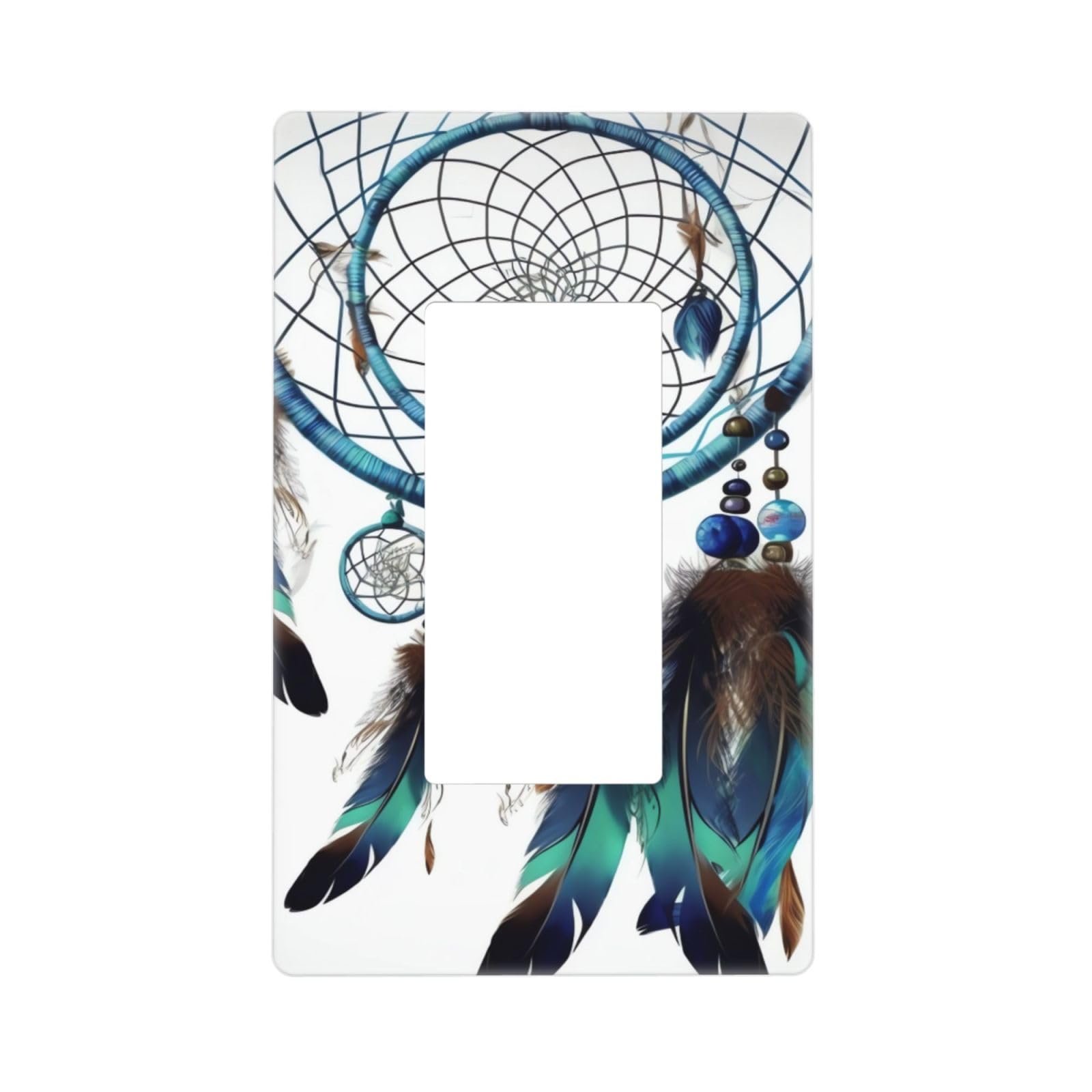 Decorator Wall Plate 1 Gang Light Switch Covers Decorator Receptacle Outlet Covers Native American Dream Catcher Wall Plates for Electrical Outlets Plug Cover Single Rocker Switch Plates