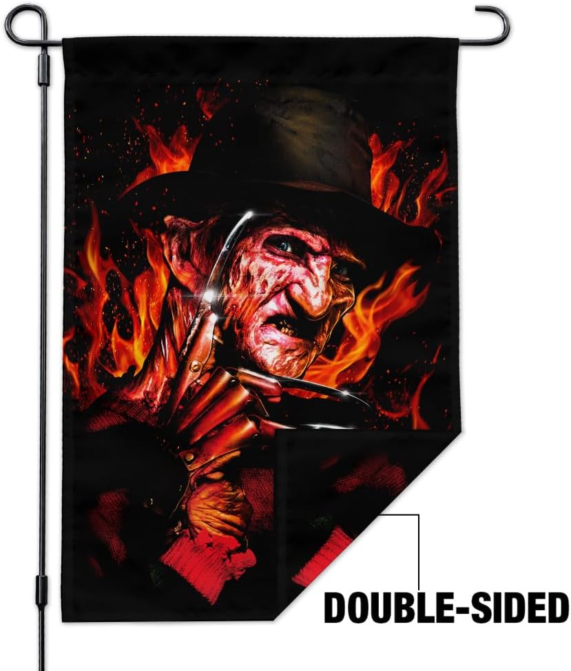 A Nightmare on Elm Street Freddy's Fire Garden Yard Flag