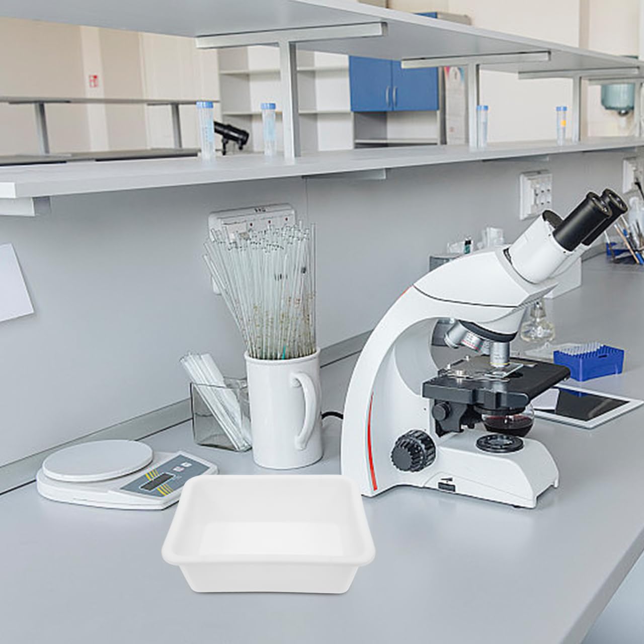 ULTECHNOVO 3 vassoi quadrati da laboratorio per esperimenti chimici, a prova di perdite, in plastica robusta per forniture