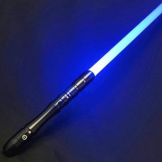 FX Lightsabers pour Adultes Dueling Lourd, Sabre Laser avec 12 Couleurs et 3 Types Sons Mode, Balayeur Poignée Métallique Modifiable pour Adultes, Jouets Aluminium Premium Changeant