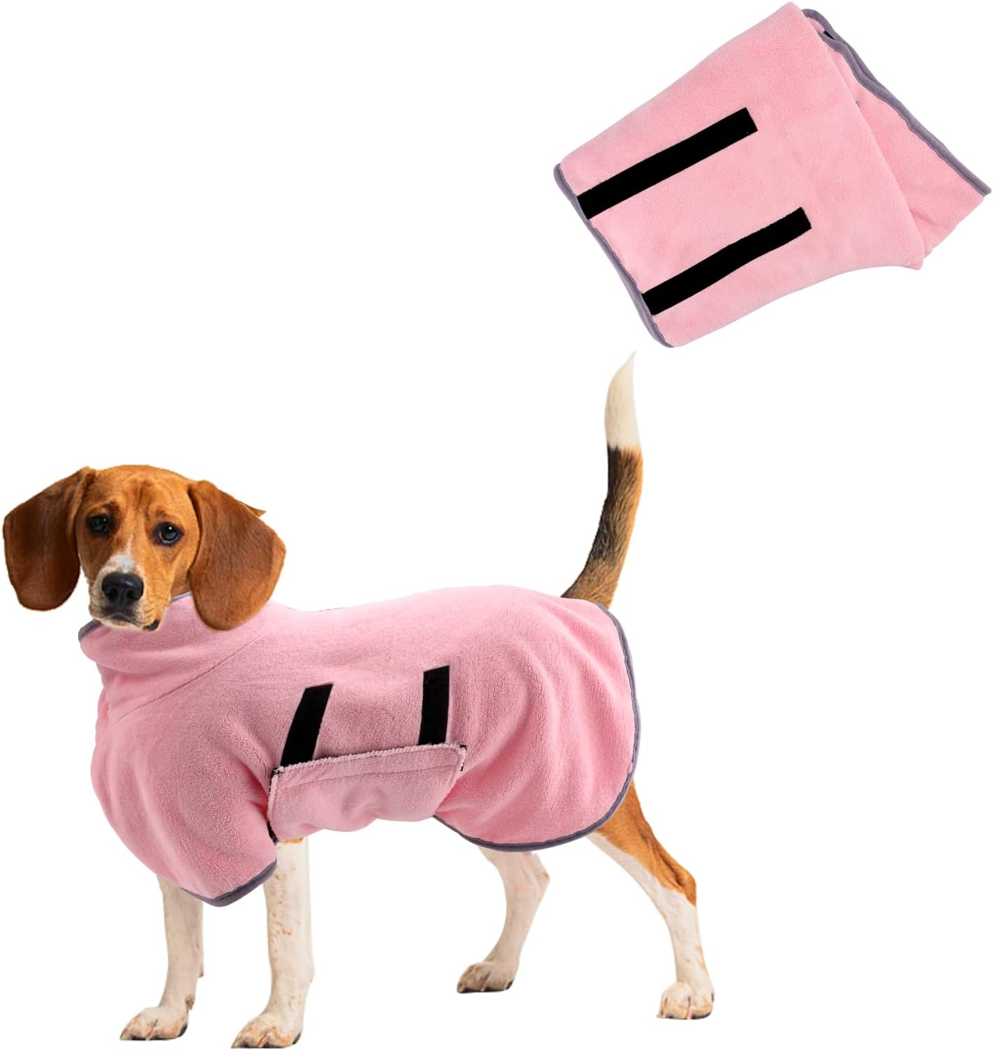Dog Drying Coat, Dog Towel Bathrobe for Small, Medium Dogs Dressing