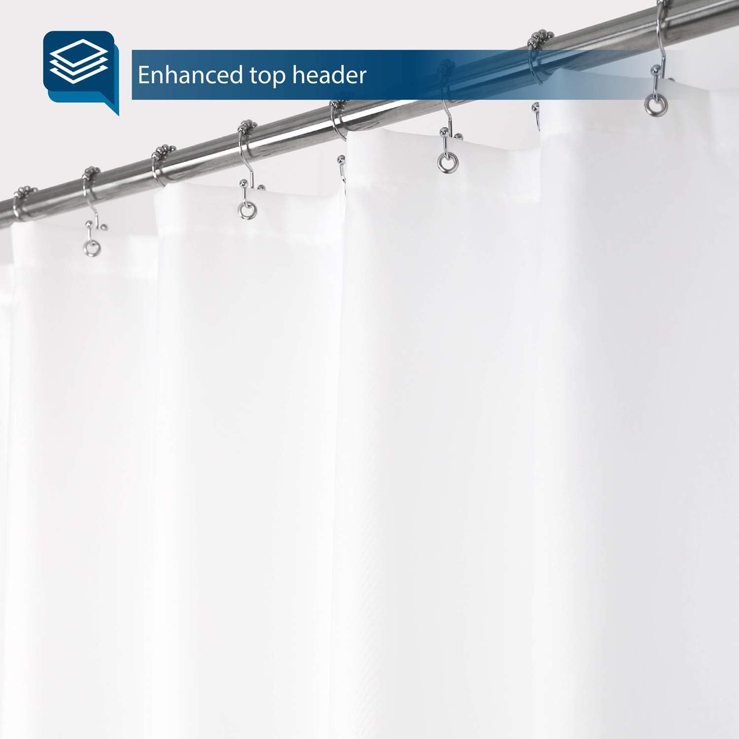 Barossa Design Bundle Set of Shower Curtain and Fabric Shower Liner