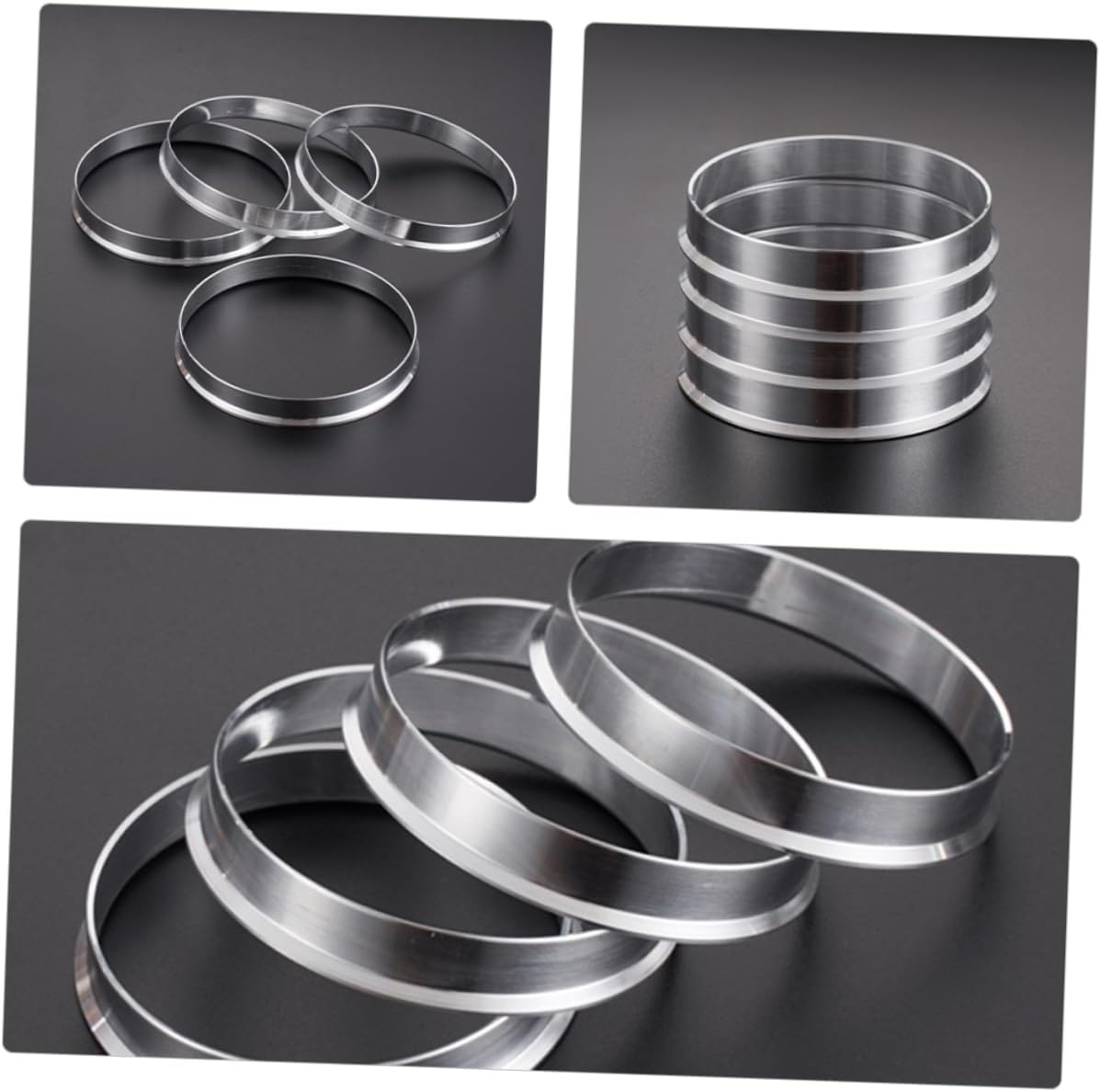 4pcs Hub Centric Rings for Vehicles Durable Hub Ring Adapters Easy Installation Enhancer Car Exterior Aesthetic Accessories