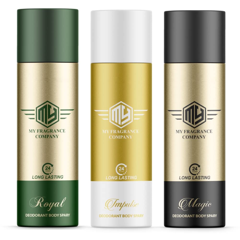 My Fragrance Original Royale-Impulse-Magic Deodorant Set For Men 165ml Each (Combo Of 03) Deodorant Spray - For Men-picture-41