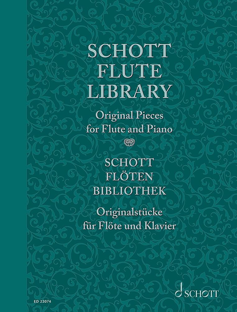 Schott Flute Library: Original Pieces. flute and piano, basso ad libitum. Partition et partie.
