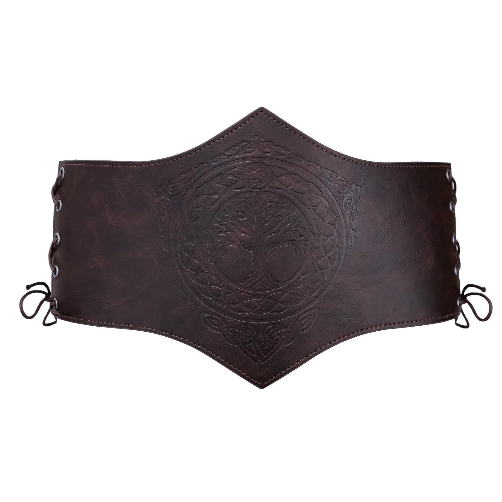 Women\'s Faux Leather Corset Belt Renaissance Underbust Corset Adjustable Black Leather Underbust Corset Belt: Renaissance Faire  main image 3