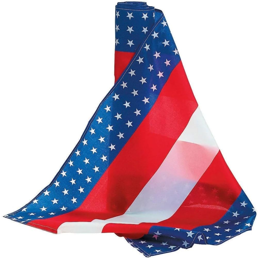 Premium Patriotic Bunting Featuring Classic Stars and Stripes Design in Vibrant red White and Blue Colors that Creates Stunning Americana Decor for