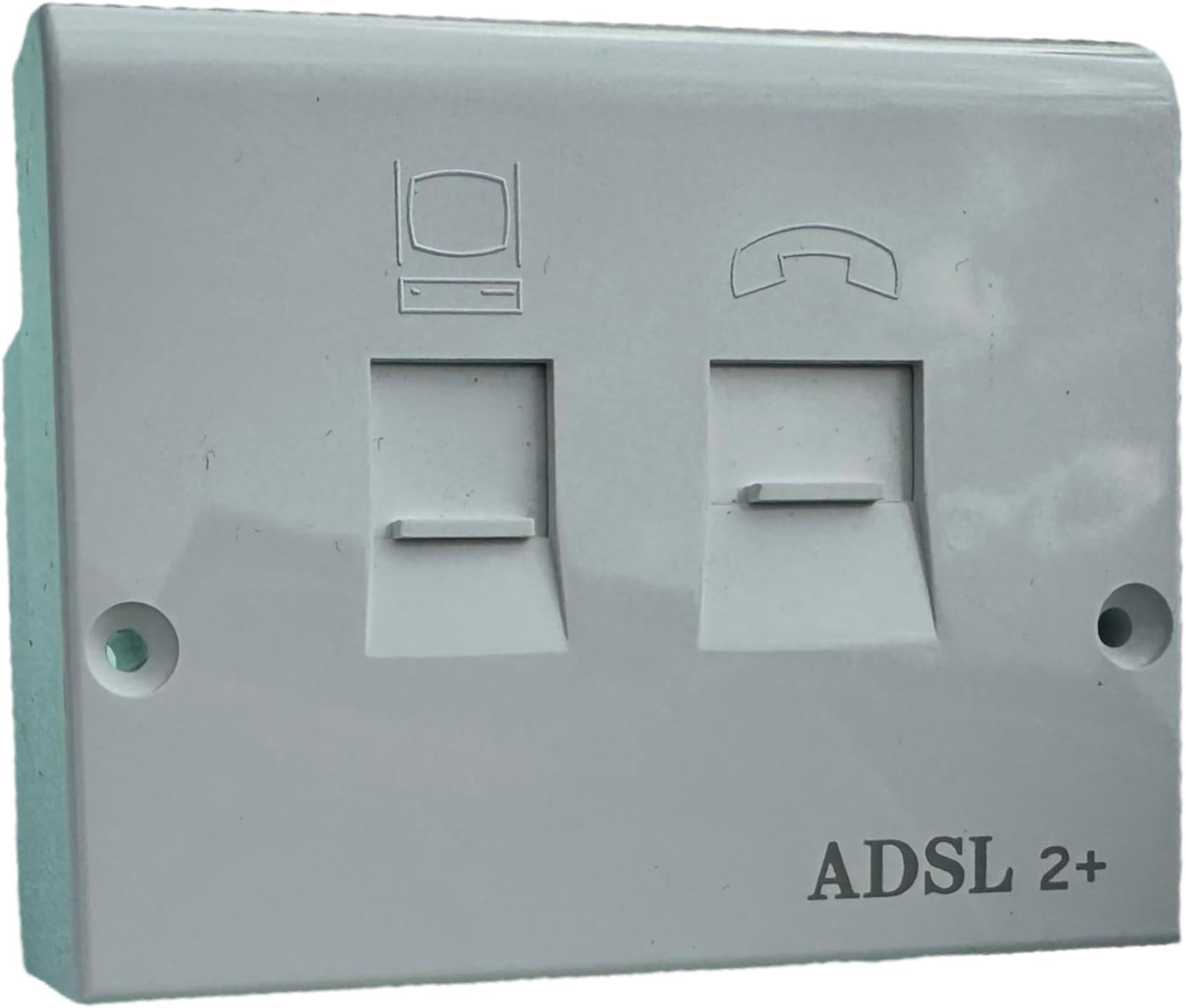 BT Telephone ADSL Broadband Faceplate Filter Adaptor (Centralised Filter/Splitter) - fits front panel of BT NTE5a / NTE5 b Master Socket - IMPROVES BROADBAND SPEED & RELIABILITY* - made in UK (As fitted by BT)