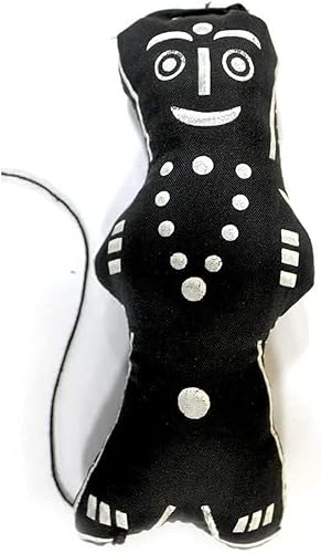 Yogic Mantra Nazar Battu - Muñeco vudú para colgar en la pared de Shani Bahuli (tamaño aproximado de 5 pulgadas), muñeco vudú negro sagrado Nazar