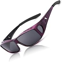 LVIOE Polarised Fit Over Sunglasses for Men Women, Clip-on Over Glasses Sunglasses with UV 400 Protection