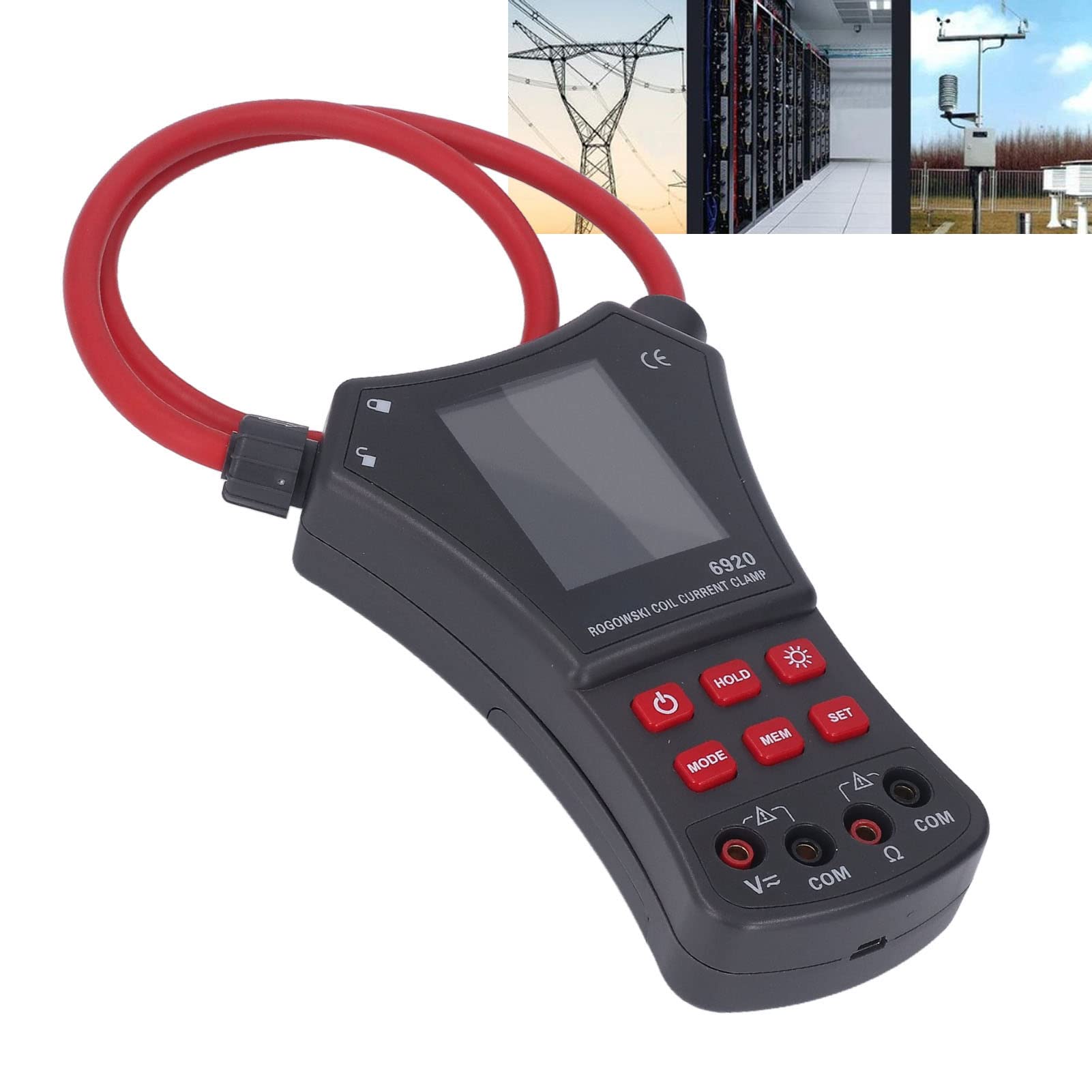 Flexible Multimeterzange, multifunktional, berührungslos, geeignet für enge Räume und dichte Kabel, ABS-Material, 1 Stück