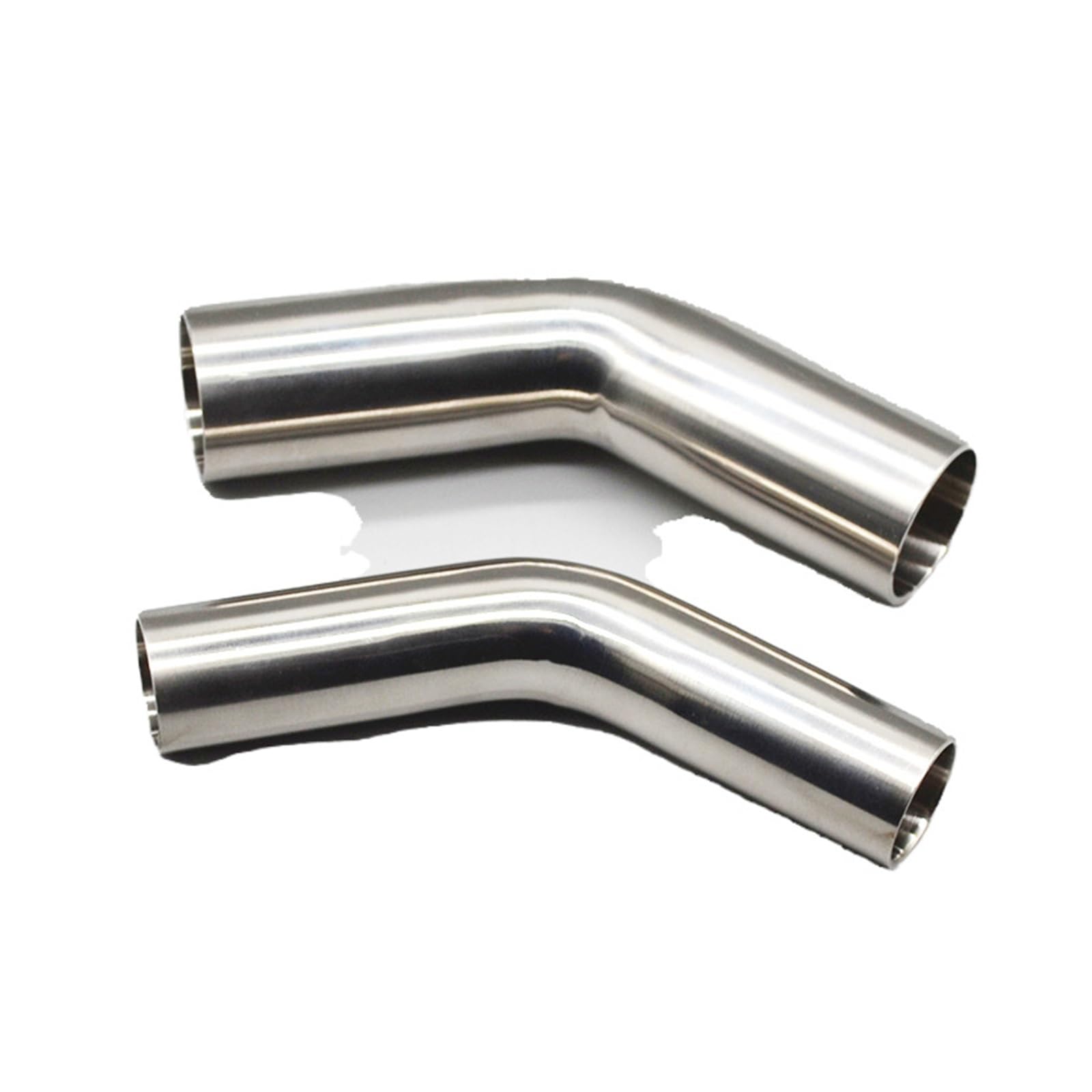 19-76mm OD Butt Welding 45 Degree Bilateral Extension 5Cm Elbow SUS 304 Stainless Steel Sanitary Pipe Fitting(51mm x 1.5mm)