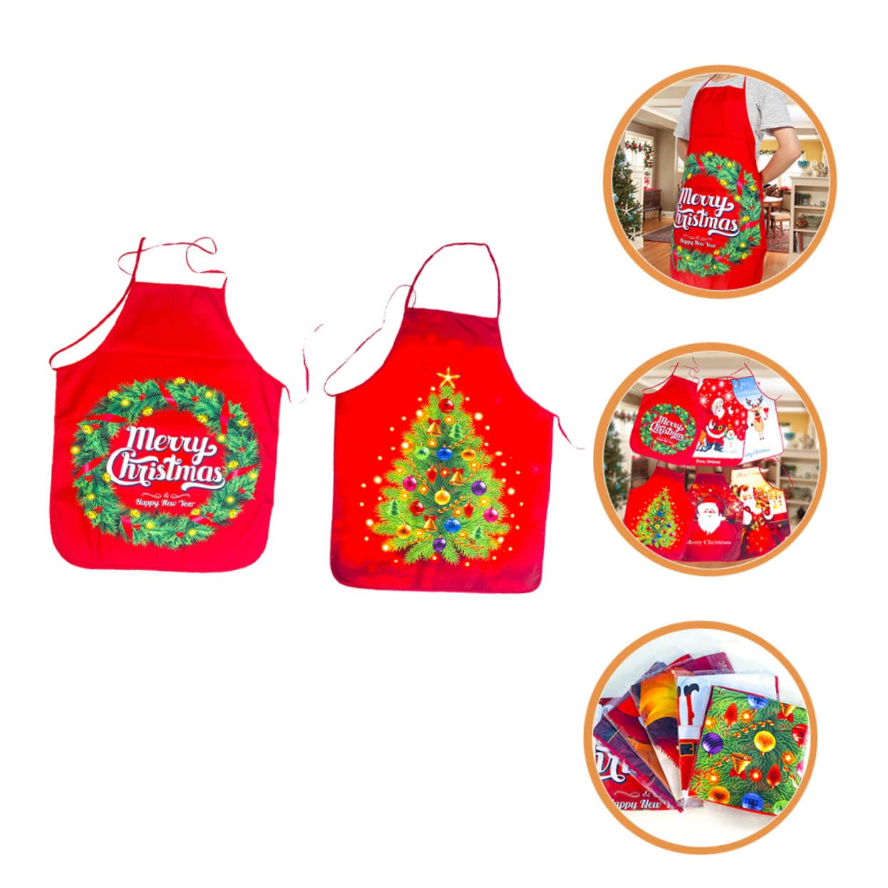 Alipis 6 Piezas Delantal Natividad Decoración Suministros De Navidad Navidad Decoraciones De Cocina Decoración De Navidad Suministros De Fiesta De Navidad Adornos De Natividad