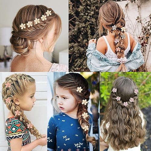 Eliongpu FH2CS 20Pcs Mini Flower Hair Clips Crystal Spring Claw Clips Small Flower Hair Claw Clips For Girls Women Cute Hair Barrettes Colorful Hair Accessories For Kid Teen thumb #4
