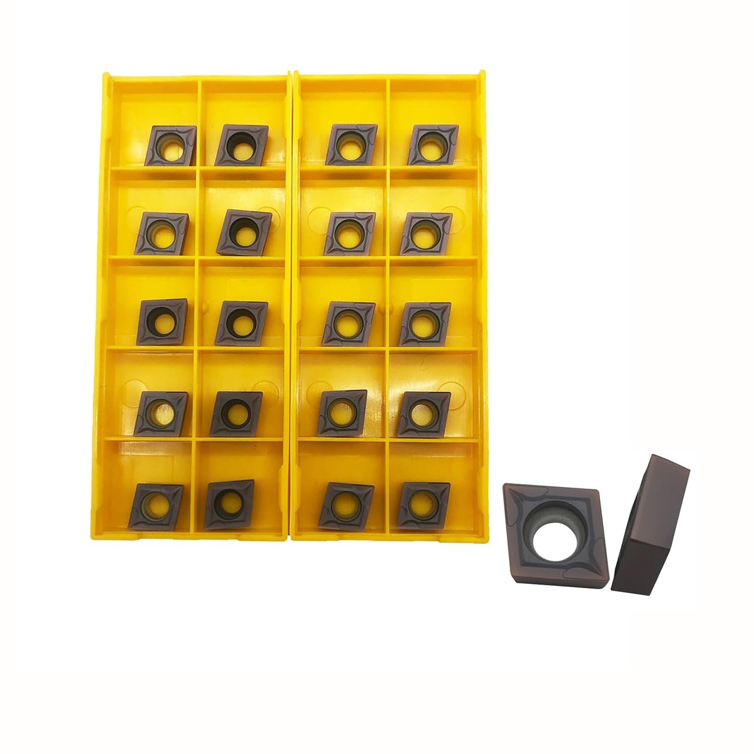 20 inserti in metallo duro CCMT09T304/CCMT32.51, inserto CCMT con rivestimento in mutilstrato, inserti di ricambio per tornio CNC (20 pezzi CCMT32.51)