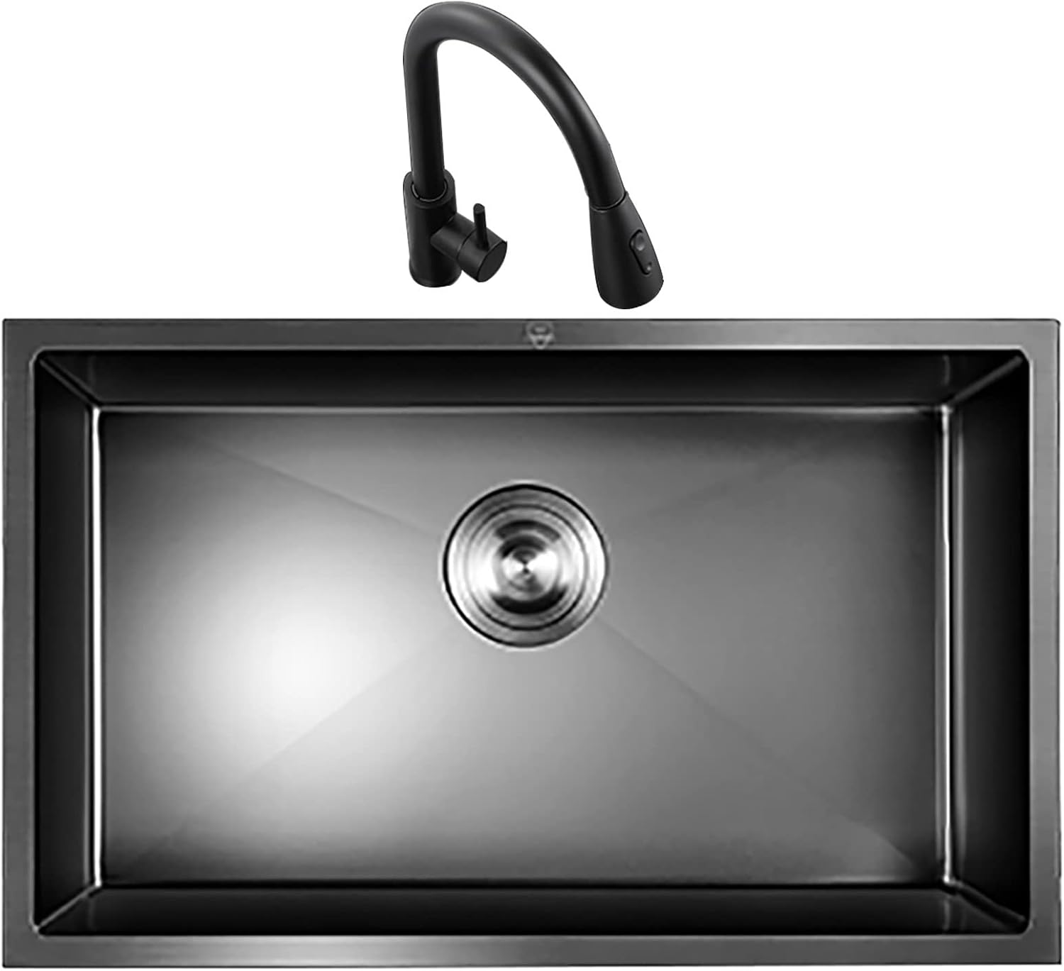 Amazon Black Kitchen Sink With Pull Down Faucet Single Bowl