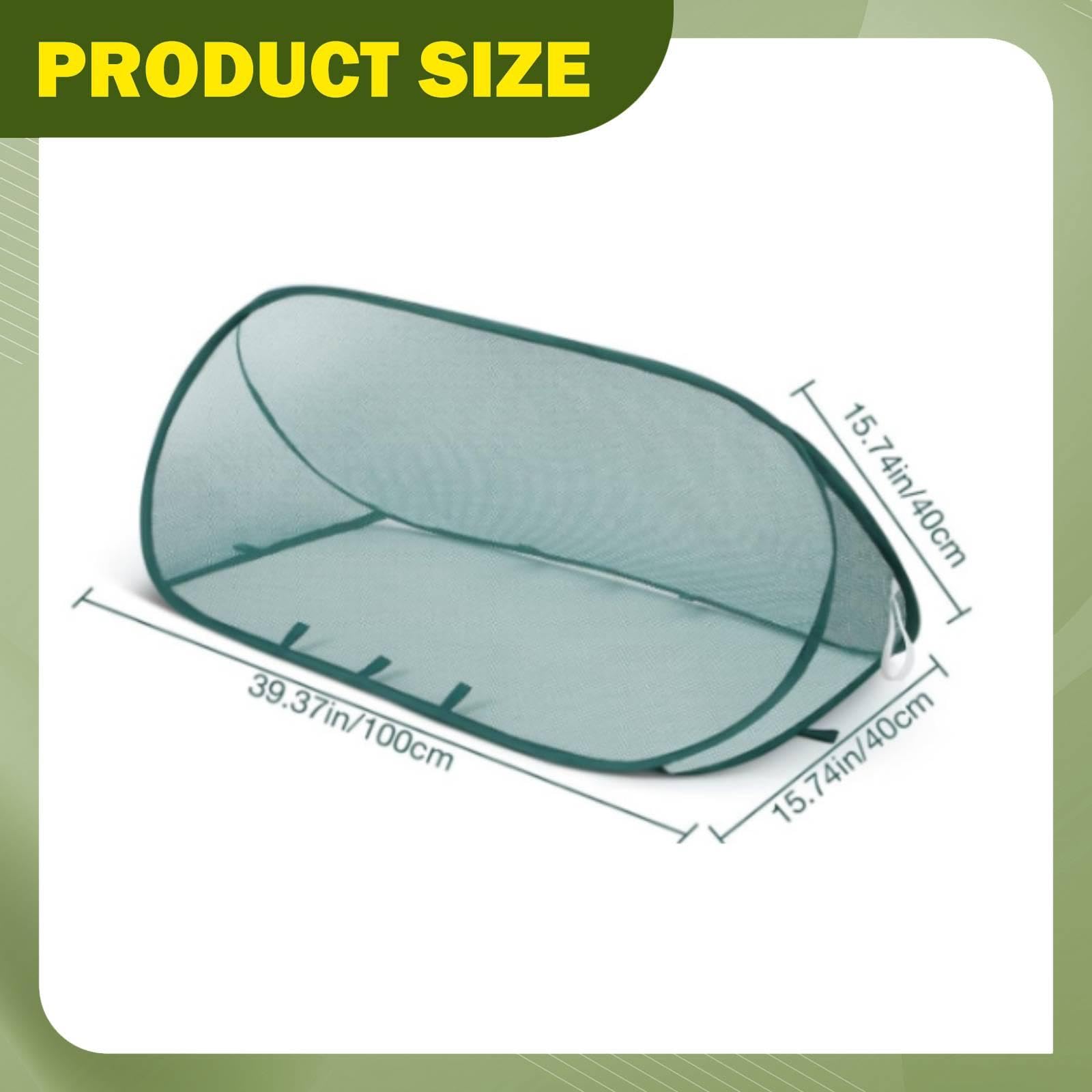 Fenteer 4 Unidades Cubiertas Protectoras para Plantas, barreras para pájaros y Cubiertas para y hortalizas, Verde