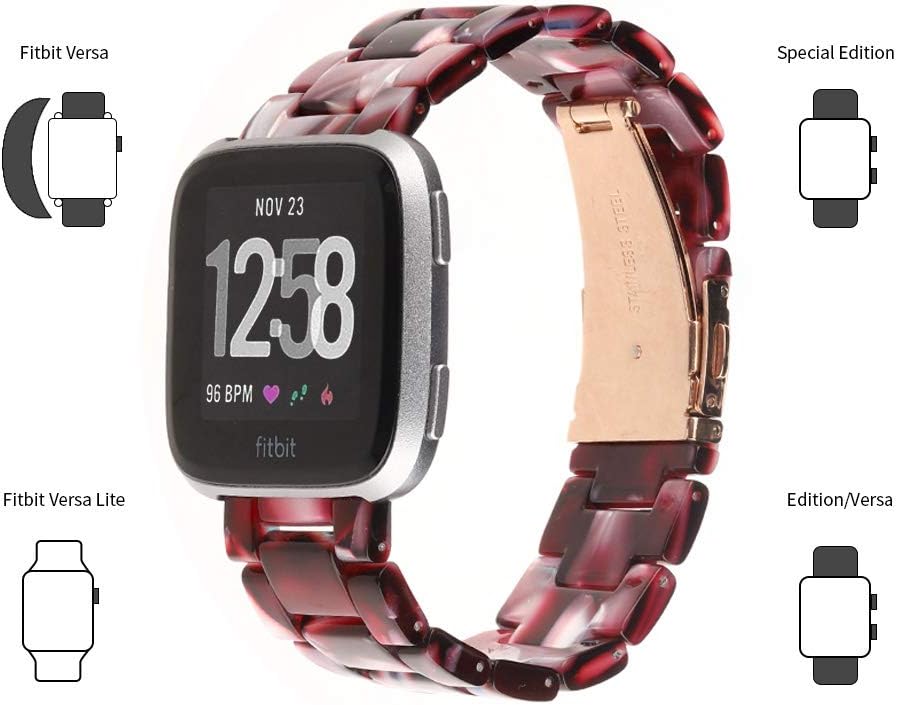 Free Shipping 🛒 Resin Watch Band,FIANO Fashion Replacement Wristband Strap Compatible with All Fitbit Versa/Versa 2/Versa Lite for Women Men (Nougat) 🔥 Crazy Deals Resin Watch Band,FIANO Fashion Replacement Wristband Strap Compatible with All Fitbit Versa/Versa 2/Versa Lite for Women Men (Nougat)