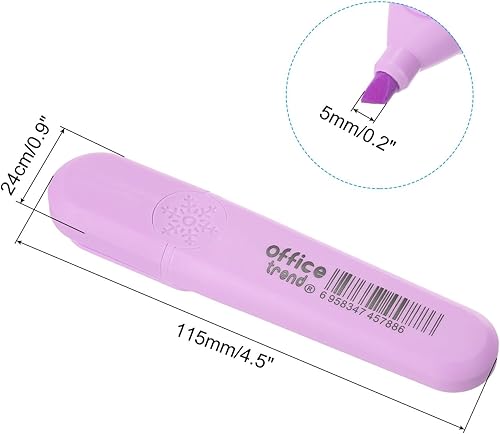 Miniatura 2 de PATIKIL Rotulador, paquete de 4 rotuladores de punta ancha a base de agua, para oficina, hogar, uso diario, estilo 1, morado
