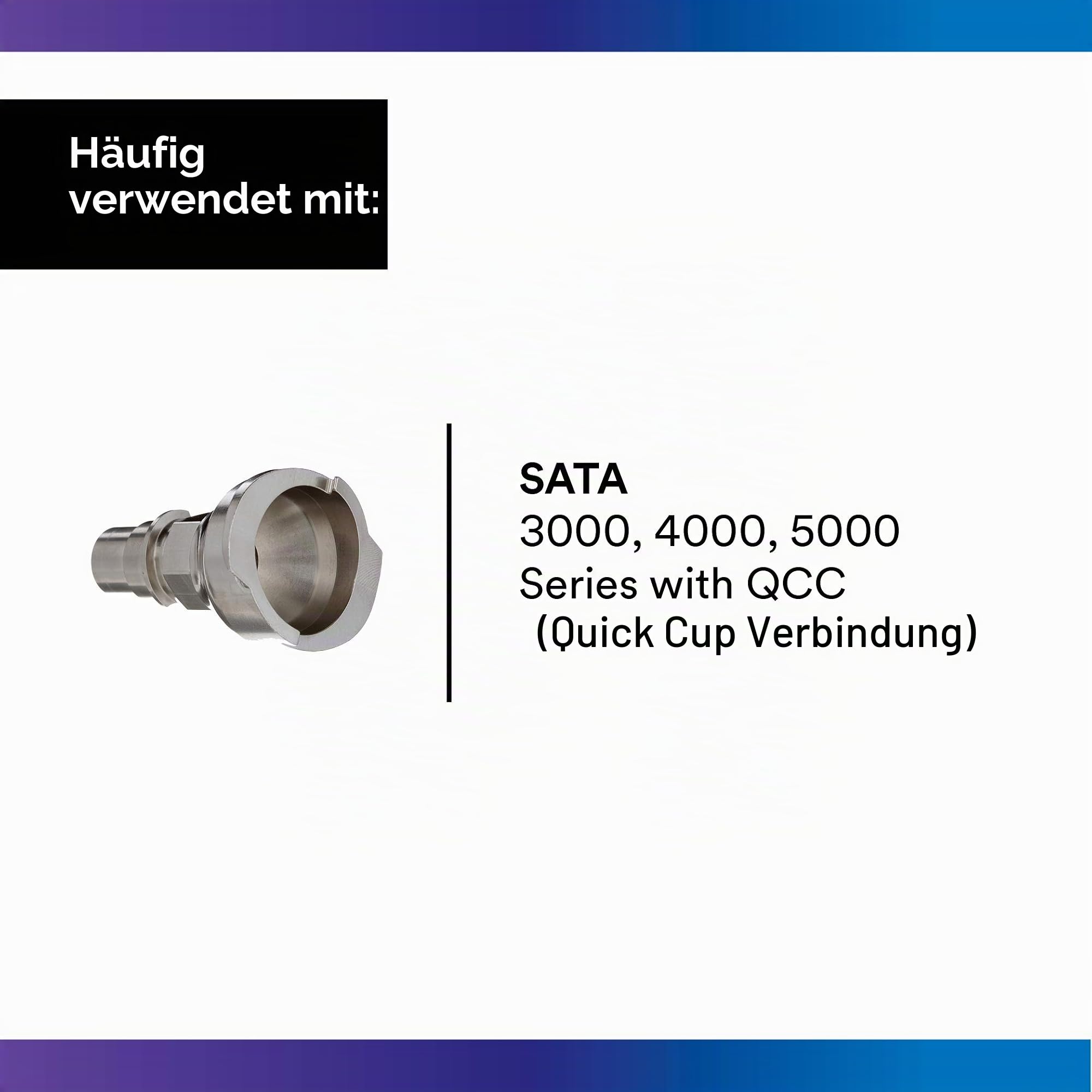 3M PPS 2.0 Spritzpistolenadapter #S40, 26135, Trapezgewinde, verbindet mehrere SATAjet und SATAminijet Lackierpistolen an PPS 2.0 Farbsprühsystem, 1 Packung