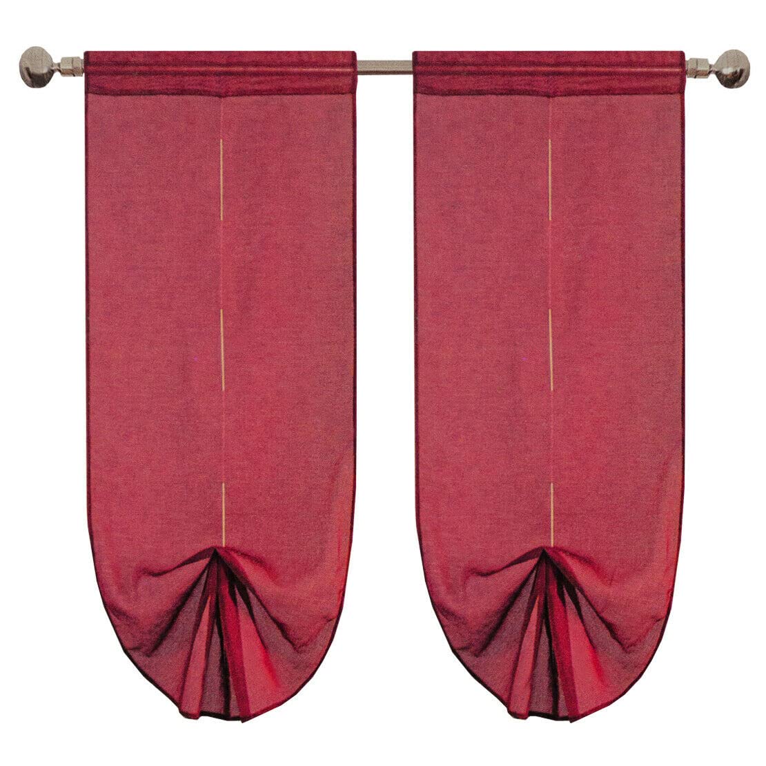 emmevi Tende a pacchetto Coppia porta finestra 60x240 Bordeaux