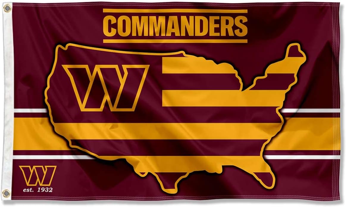 WinCraft Washington Commanders Nation USA American Country Large Pole Flag