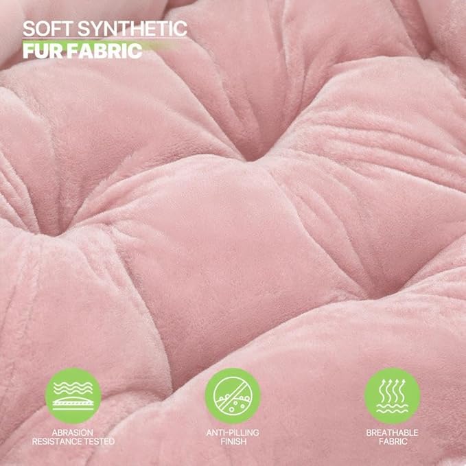 Sillón Plegable Descanso Peluche Rosa miniatura 6