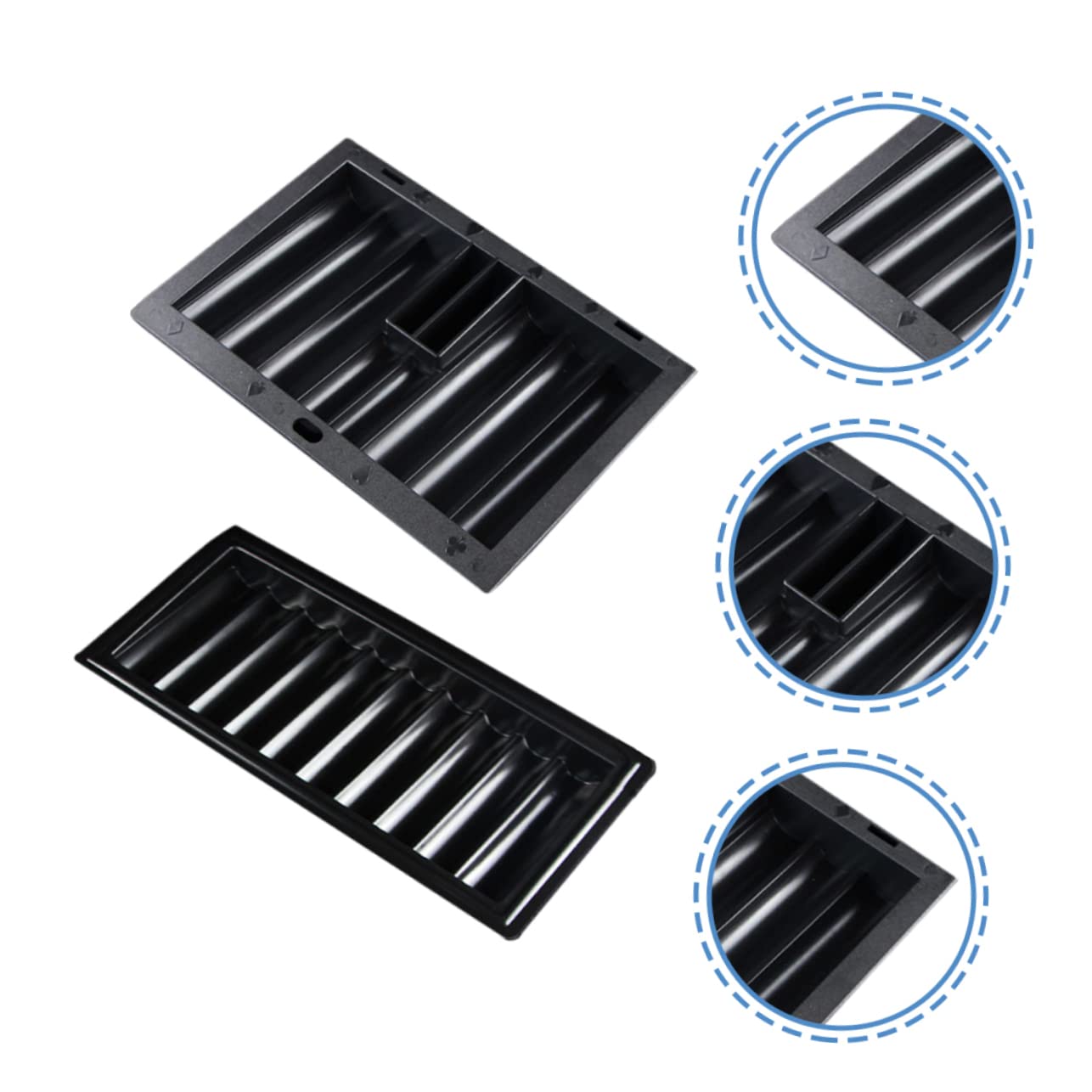 TOYANDONA Vassoio Per Fiches Da Poker Porta Fiches Da Tavolo 2 Pezzi Porta Fiches Da Poker in Plastica Contenitore Ordinato Per La Casa
